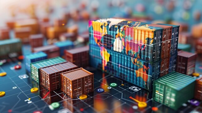 Cross-Border E-commerce Container cross-border e-commerce opportunities, enabling businesses to expand internationally and reach global markets through online selling platforms.