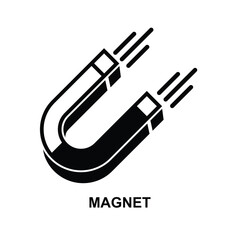 Magnet icon. magnetization isolated on background vector illustration