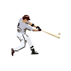 base ball player illustration design isolated in white background Vector  