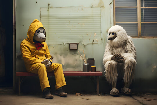 two weird dudes together hanging out, two weird  dudes