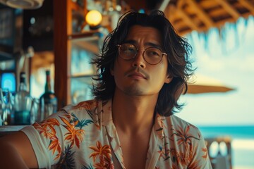 Seaside Reflections: Portrait of a Thoughtful Man