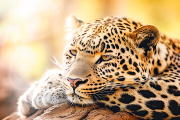 leopard Panthera pardus lying down resting