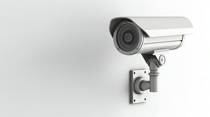 cctv camera isolated on white background with clipping path ,3d rendering cctv camera or security camera on white background
