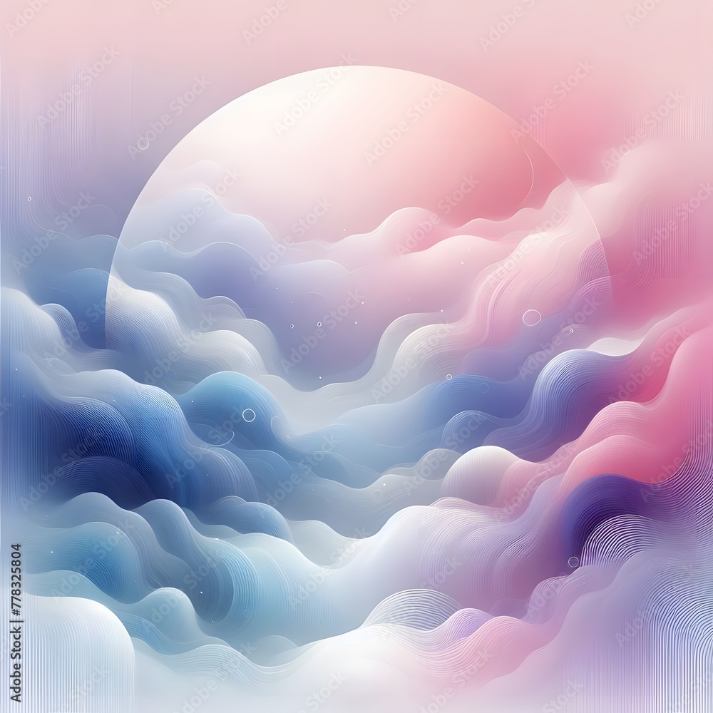 Poster abstract background with dynamic waves. vector illustration. gradient mesh generated by ai