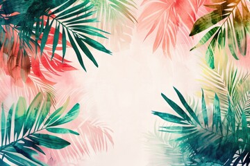 Tropical Bliss: Vibrant Palm Leaves Delight