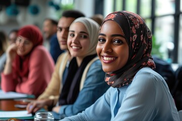 Obraz premium Synergistic Business Strategy Session with Diverse Professionals