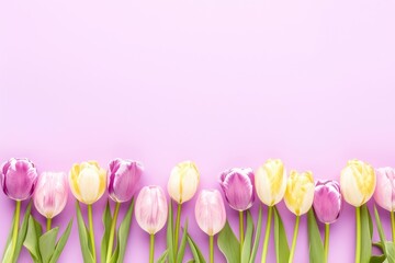 Blooming Easter: Vibrant Tulips Banner