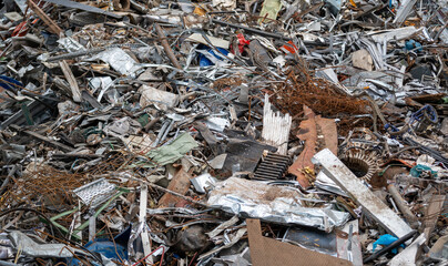 Nahaufnahme von Recycling-Schrott