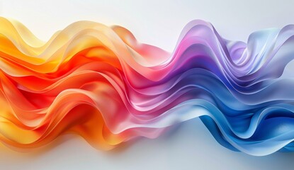 Obraz premium Abstract colorful soft light waves background for design and presentation