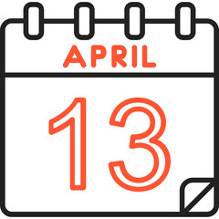 13 April Vector Icon Design