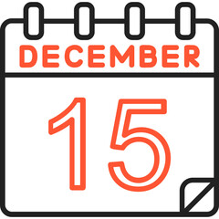 15 December Vector Icon Design