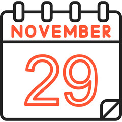 29 November Vector Icon Design