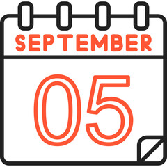 5 September Vector Icon Design