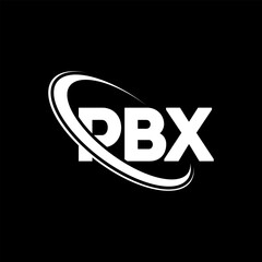 PBX logo. PBX letter. PBX letter logo design. Initials PBX logo linked with circle and uppercase monogram logo. PBX typography for technology, business and real estate brand.