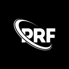 PRF logo. PRF letter. PRF letter logo design. Initials PRF logo linked with circle and uppercase monogram logo. PRF typography for technology, business and real estate brand.