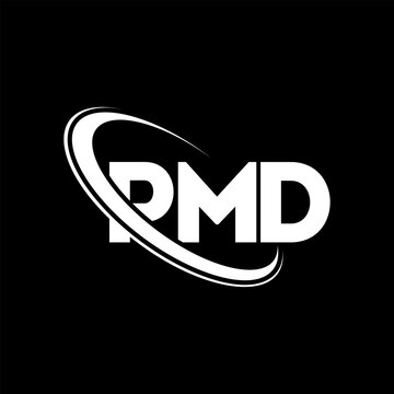 PMD logo. PMD letter. PMD letter logo design. Initials PMD logo linked with circle and uppercase monogram logo. PMD typography for technology, business and real estate brand.