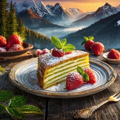 A delicious piece of cake. Perfect for food and beverage concepts
