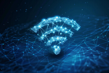 digital icon of a wifi symbol
