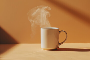 cup of coffee with steam