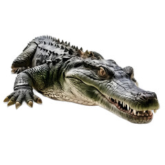 Obraz premium Crocodile isolated on transparent PNG background