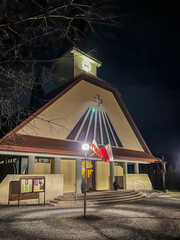 Czestochowa, Poland, February 15, 2024: Church of Saint Faustina in Czestochowa, Poland. View from...