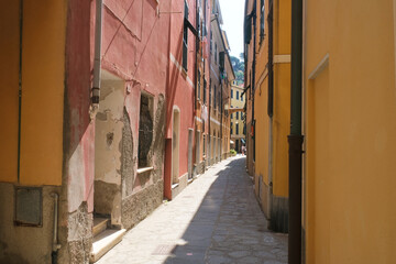 Fototapeta na wymiar La cittadina di Moneglia in provincia di Genova, Liguria, Italia.
