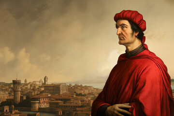 Portrait of Dante Alighieri - Powered by Adobe