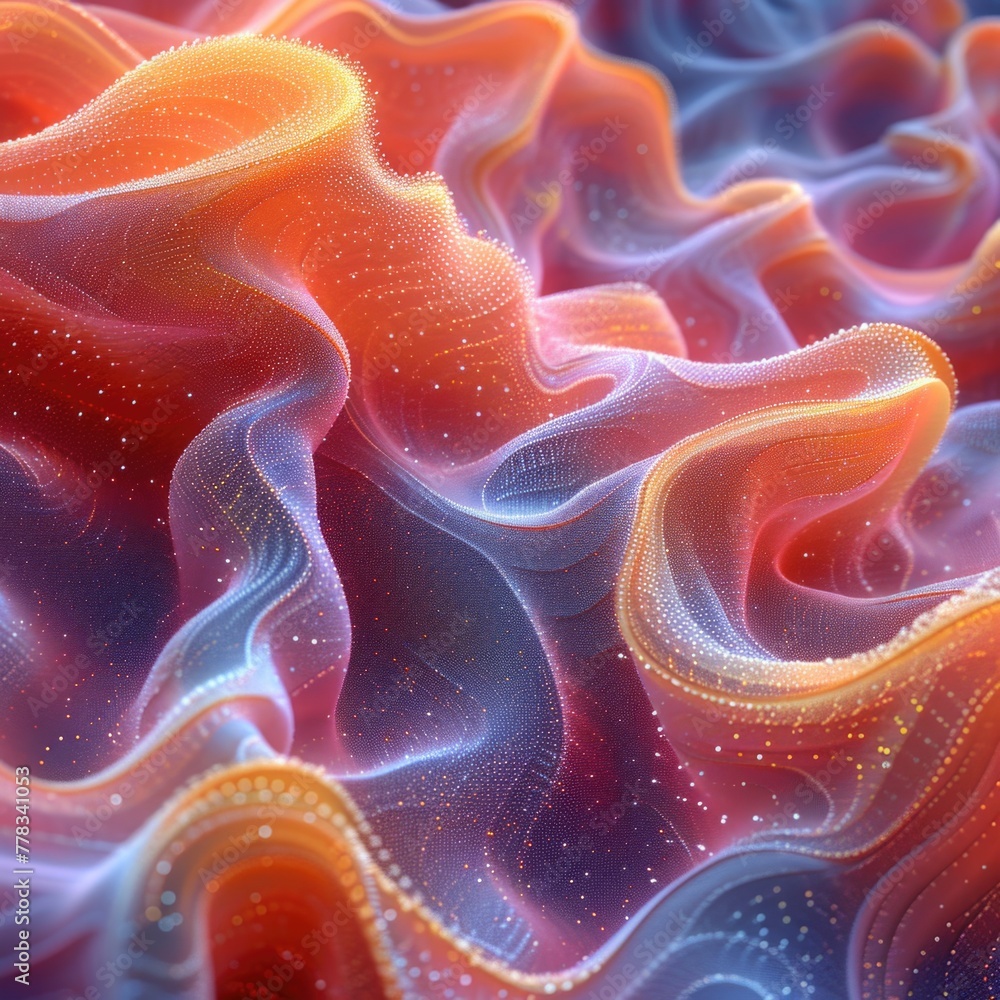 Aufkleber this computer generated image showcases a vibrant wave with an array of colors.