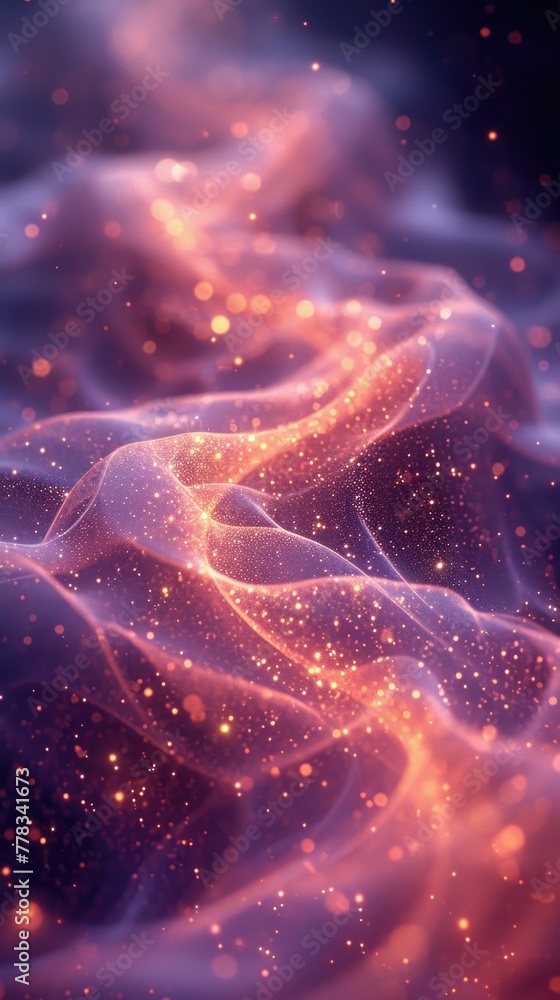 Aufkleber a vivid computer generated image featuring a dynamic wave of light illuminating the scene.