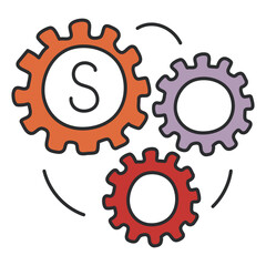 Trendy vector design of money management

