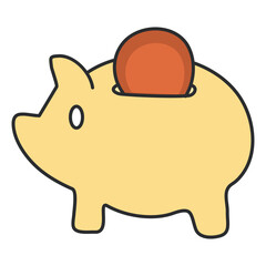 Modern design icon of piggy bank

