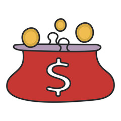 A perfect design icon of money bag


