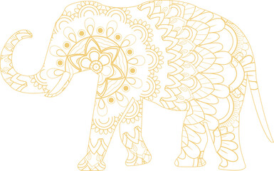 This is simple and vector Elephant Mandala Background and it is editable.