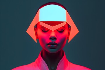 Origami Meets Afrofuturism: A Journey into a Neon-Lit World