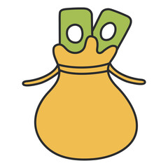 Premium design icon of money Bag

