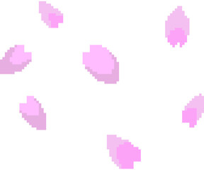 cherry blossom, cherry blossom petals, cherry blossom leaves, cherry blossom pixel art, pixel cherry blossom