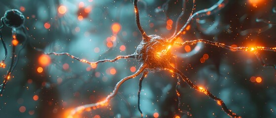 Sparking Synapses: Igniting Mind Power with a Symphony of Neurons. Concept Brainpower, Neural Connections, Cognitive Boost, Mental Agility, Brain Health - obrazy, fototapety, plakaty