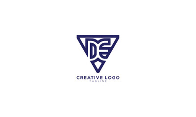 DE DEV ED Abstract initial monogram letter alphabet logo design
