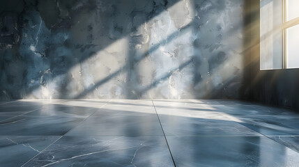 Light Gray Wall with Decorative Panels and Wood Floor