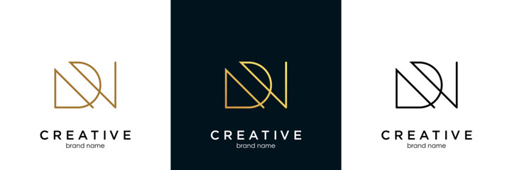 DN logo letter design on luxury background. ND logo monogram initials letter concept. DN icon logo design. ND elegant and Professional letter icon design