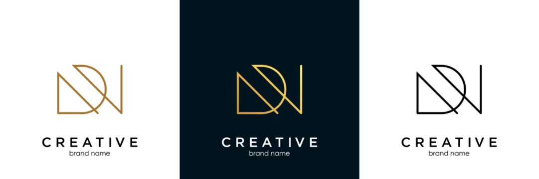 DN logo letter design on luxury background. ND logo monogram initials letter concept. DN icon logo design. ND elegant and Professional letter icon design