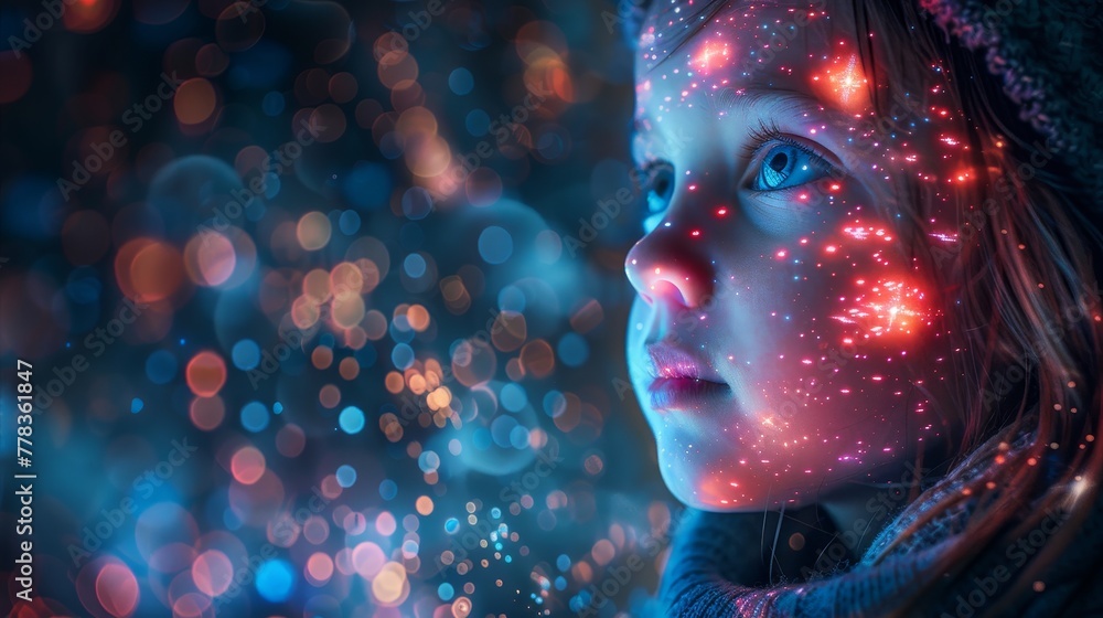 Poster Kids' learning of coding, AI, robototechnics, computer technology. Computer programs for children. Online science course banner.