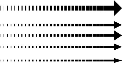 stylized arrows of various shapes and sizes for decoration and decoration, infographics, vector