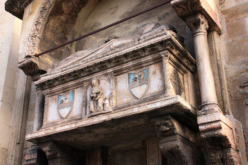 Medieval Tomb of the Physician Aventino Fracastoro at the Church San Fermo Maggiore in Verona,...