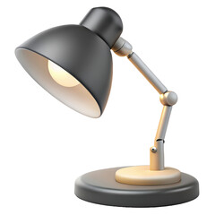 Vintage office lamp. Generated by AI.3D render Style. White or transparent background