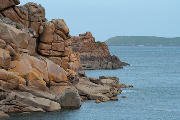Magnifique paysage de la côte de granit rose en Bretagne France