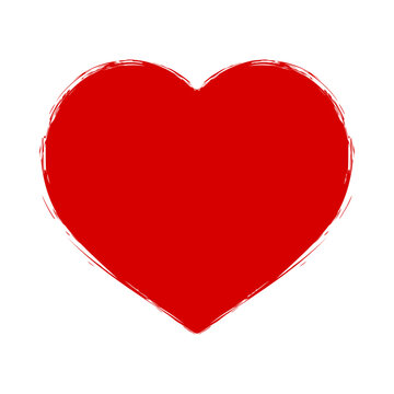 Red heart icon, love symbol.