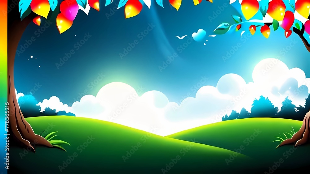Poster a mesmerizing 3d abstract multicolor visualization
