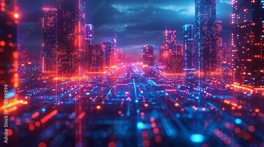 Poster Digital technology concept. Software development. Internet cloud technology. Designs for laptops, tablets, phones, elements in cyberspace interfaces. UX UI interface design. Software development