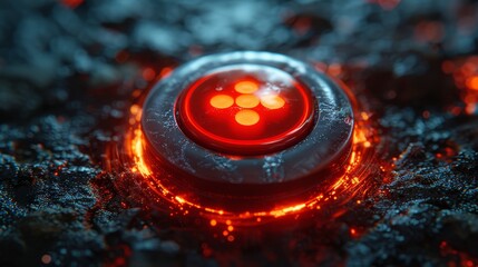 There is an icon of nuclear danger on the red push button, which signifies the threat of world war III. For some, the red push button indicates apocalypse or armageddon.